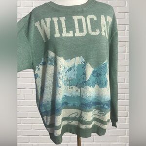 WILDCAT Green Graphic Pullover Sweatshirt